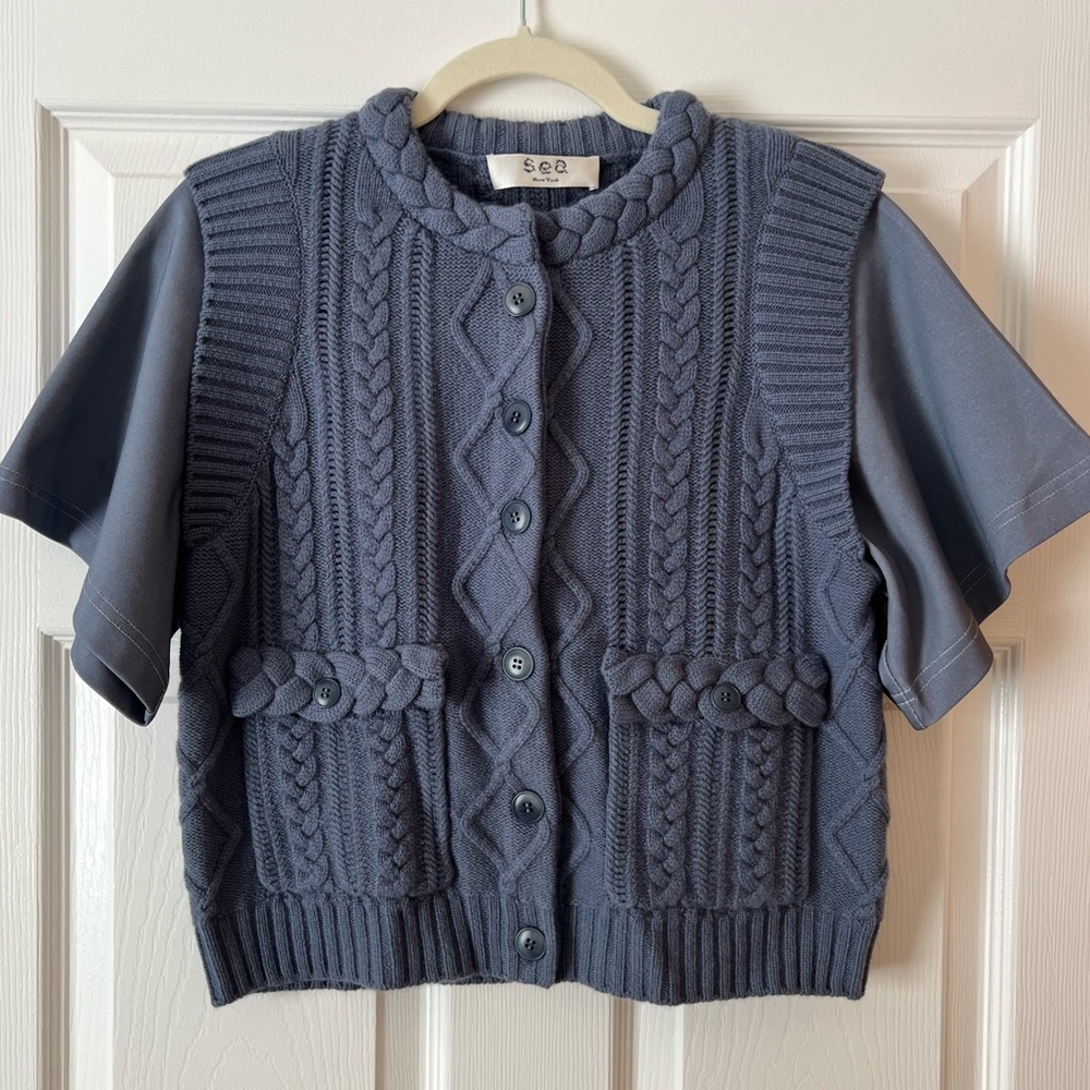 Sea NY Women’s Sweater, Sample size S, Blue Color- SAMPLE